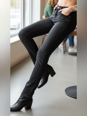 21 black straight leg jeans size 28  🌻🌻
